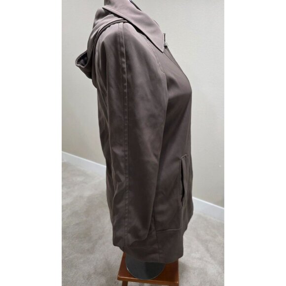 London Fog Womens Brown Hooded Raincoat Size M/M Polyester Blend - Picture 2 of 7